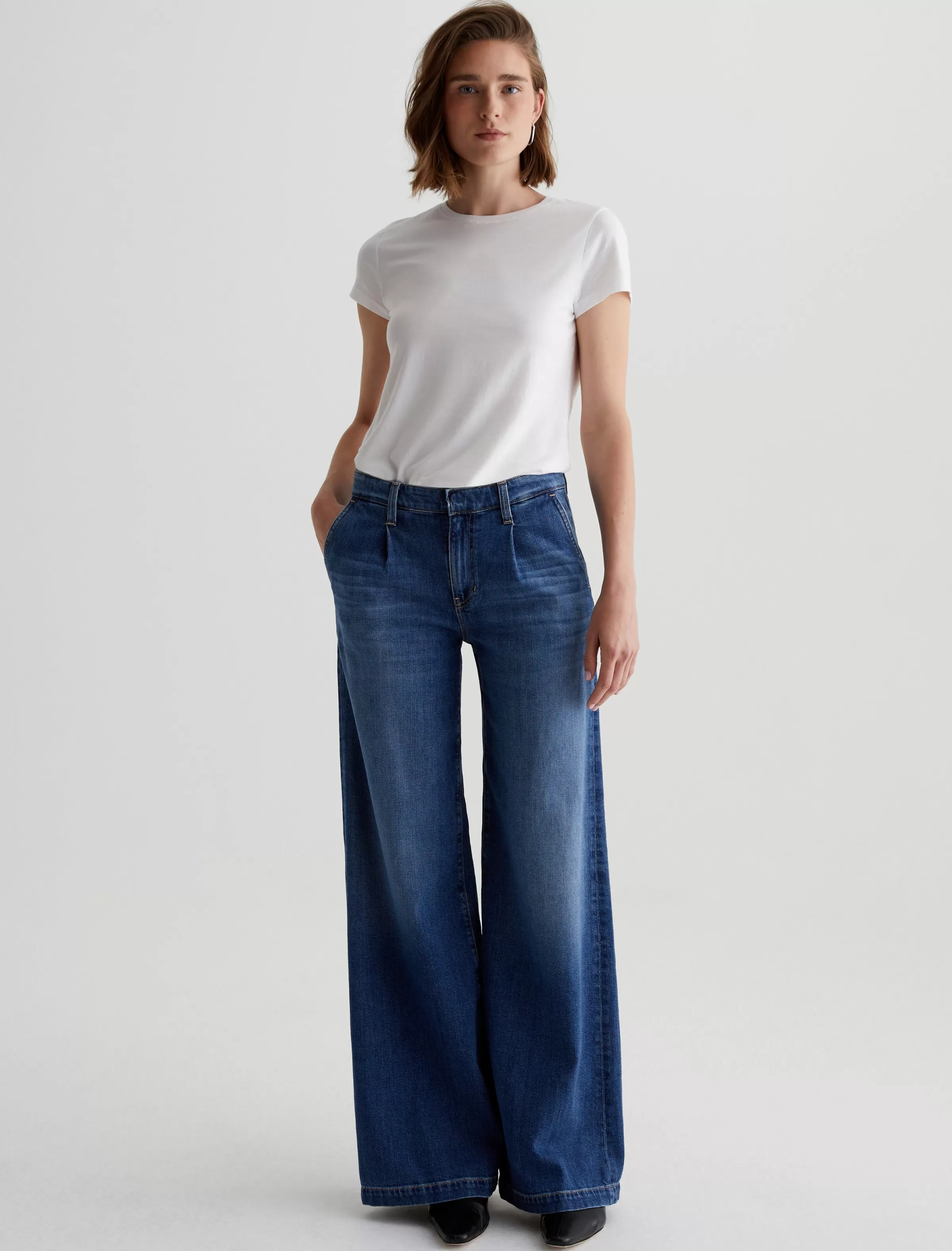 Clearance Pleated Stella Women Jeans | Mid-Rise