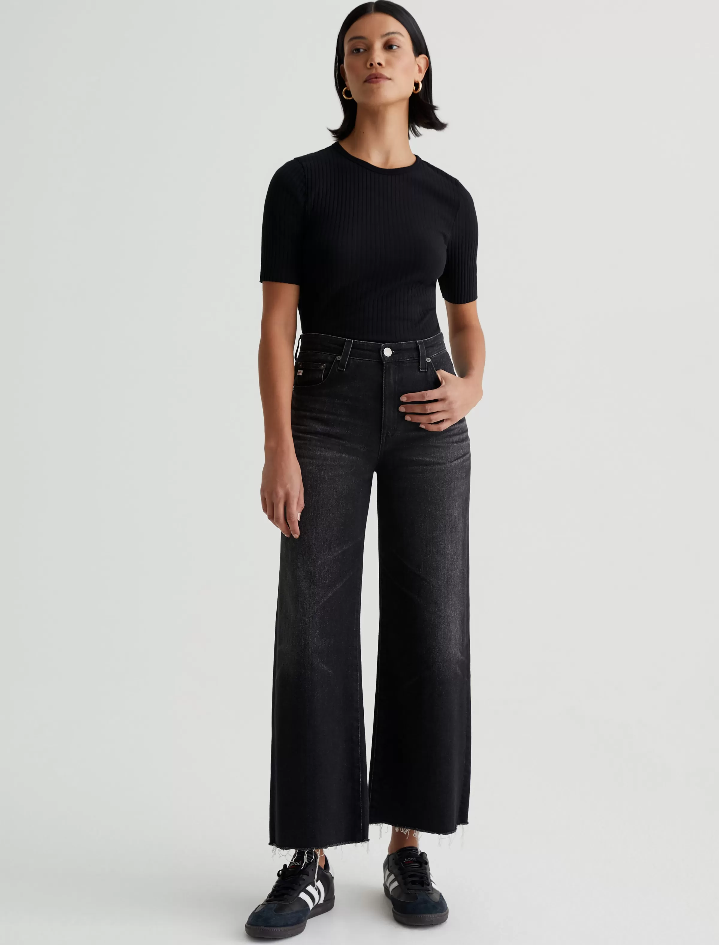 Store Saige Wide Leg Crop Women Jeans | Crop