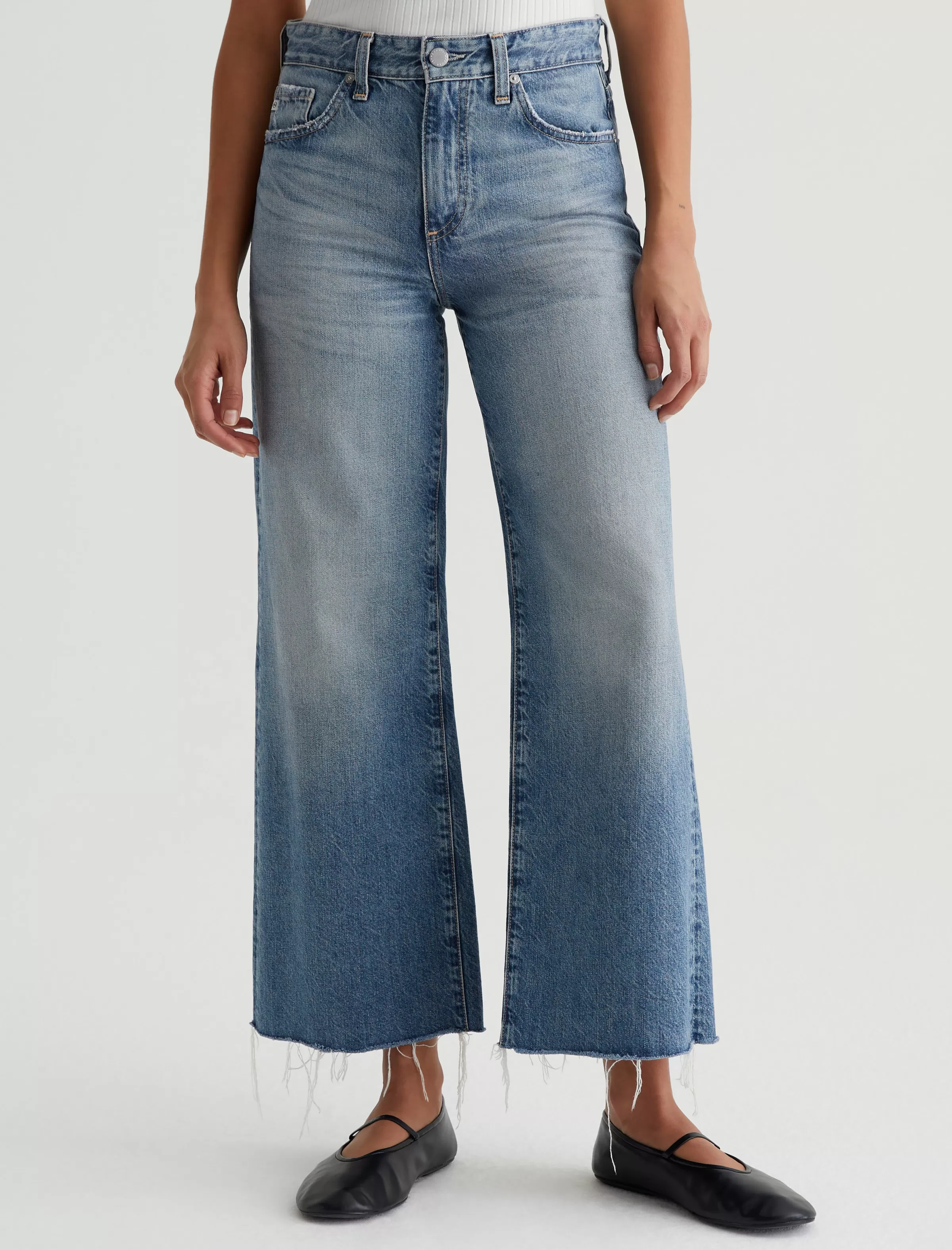 Store Saige Wide Leg Crop Women Jeans | Crop